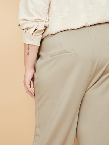 Max Women Textured Trousers (Beige_5XL)