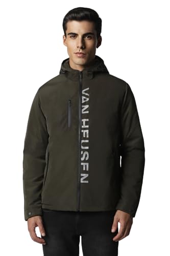 Van Heusen Men Green Solid Party Jacket