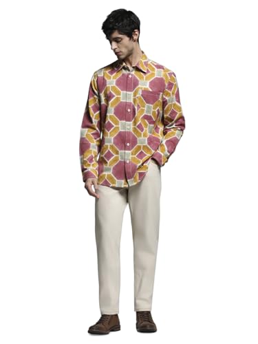 Jack & Jones Men's Slim Fit Mid Rise Beige Pants