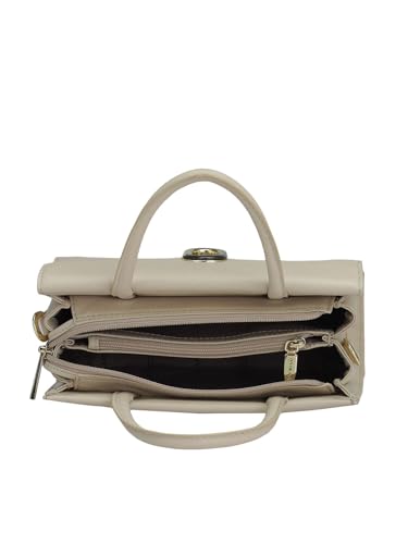 Da Milano Genuine Leather White Satchel (Small) (01685OL)