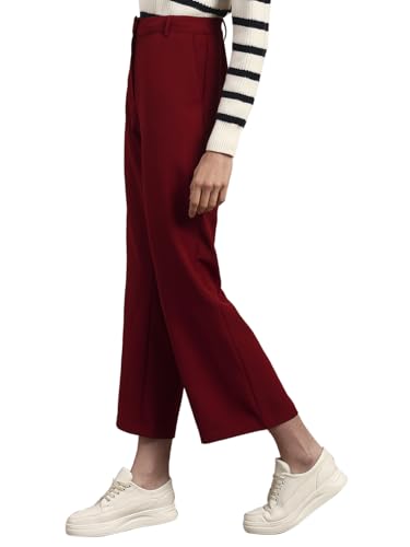 VERO MODA Womens Bootcut Pants Rust