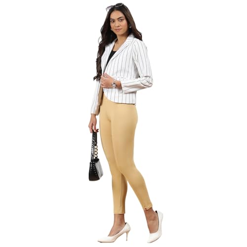 Biba Women Solid Regular Bottom Wear(Bottom Wear002B_Beige_XXL)