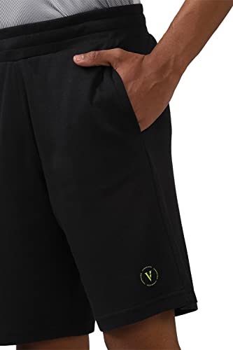 Van Heusen Men's Bermuda Shorts (VFLOAATFP56681_Black_M)