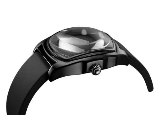 Daniel Hechter Paris Cite Collection Analog Watch for Men with Square Dial, Magnifier Dome Glass, Date Display, Quartz Movement and Silicone Strap - DHM1017