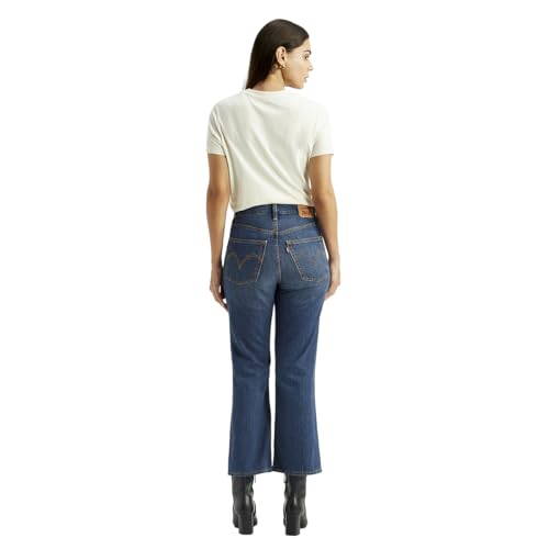 Levi's Women's High Rise Ribcage Flared Fit Blue Jeans