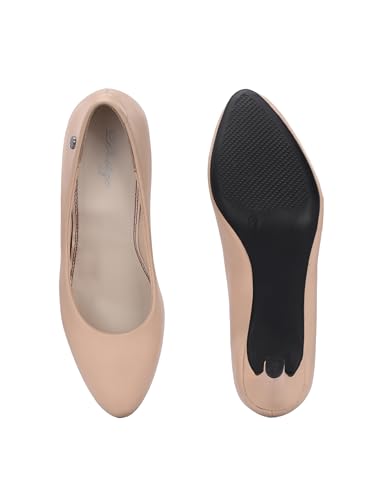 Delize Beige Women mid Heel Pumps 59684-37
