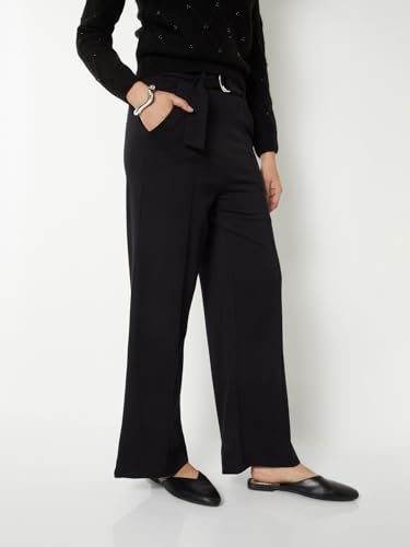 Women Wide Leg Belted Trousers