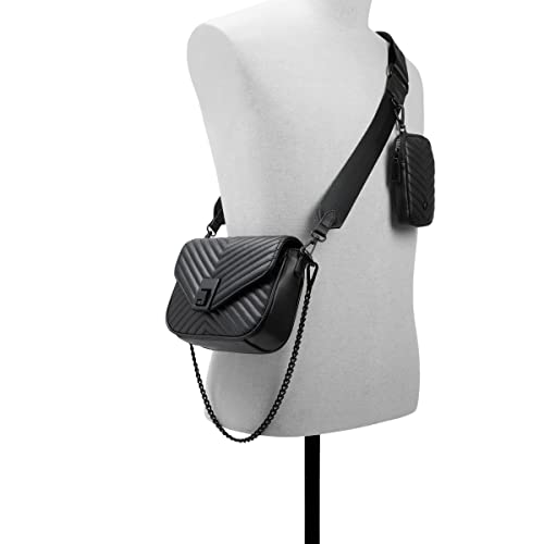 ALDO Women's Unilax Crossbody Bag, Black/Black, One Size