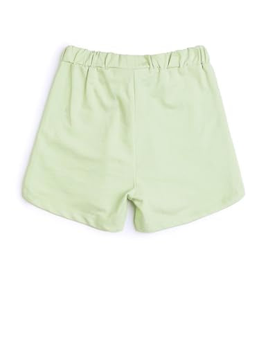 U.S. POLO ASSN. Girls Solid Regular Fit Shorts (UGSRT0126_Light Green_2-3Y)