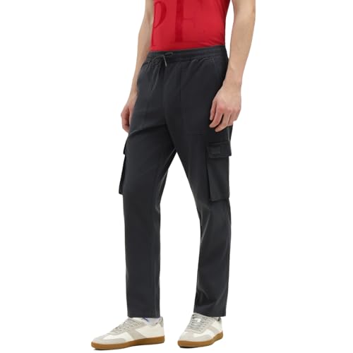 United Colors of Benetton Relaxed Fit Mid Rise Solid Cargo Pant (Size : 40) - 26P4CTWB0811I901 Grey