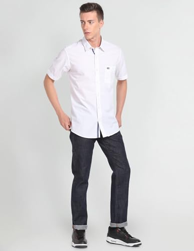 Arrow Men's Slim Fit Shirt (ASAFSH1411_White