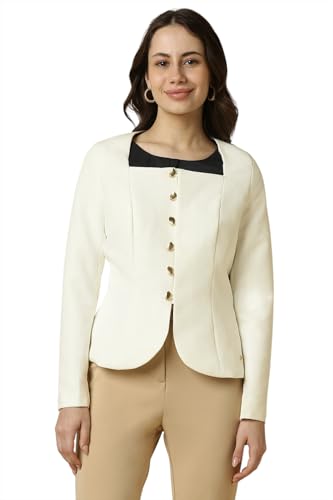Allen Solly Women's Blazer (AHBZWRGF247649_White