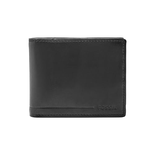 Fossil Mens Leather Allen Black Wallet SML1547001