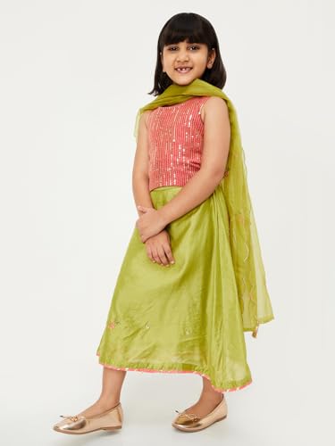 Max Cotton Girls (W24CSKTSET02_Green_3-4Y