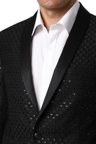 Men Black Embroidered Slim Fit Party Two Piece Suit