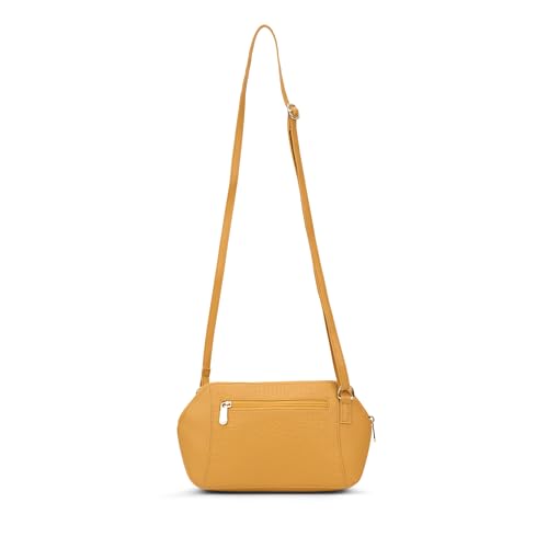 Caprese York Small Sling Bag for Women with Adjustable Strap & Zipper Closure for Comfortable Wear | Versatile Handbag for Everyday Use, Travel, and Special Occasions (Ochre)