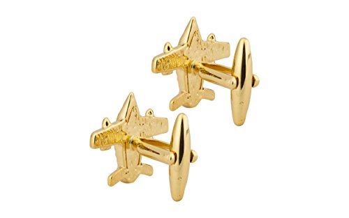 Knighthood Formal Gold World War Aircraft Cuffllinks for Men