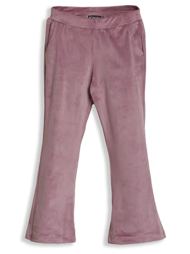 Girls Pink Solid Trousers