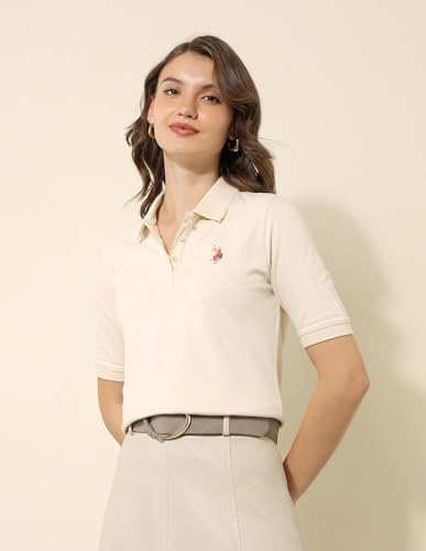 U.S. POLO ASSN. Women's Loose Fit Polo Shirt (UWSS25PTS285