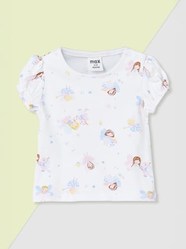 Max Girls Printed Top - Pack of 2 (Blue_6-12 M)