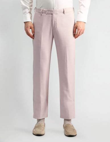 Arrow Men's Rayon Business Suit Pants Set (ARAISU5507_Beige