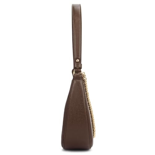Da Milano Leather Shoulder Bag for Women - Walnut Brown (LB-01370OL)