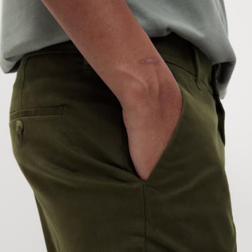 Marks & Spencer Regular Fit Stretch Solid Chino Shorts Green