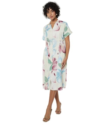 Max Printed A-line Midi Dress (White_XS)