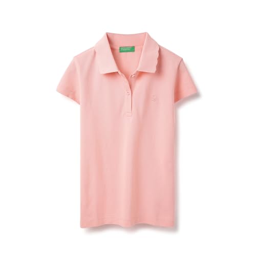 United Colors of Benetton Regular Fit Polo Neck Solid Tshirt (Size: 3-4 Years)-25P3089G3G27ICP1 Pink