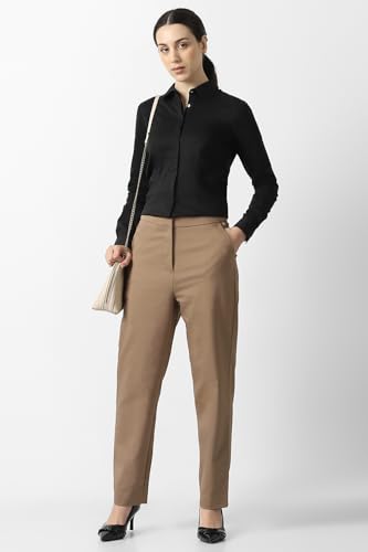 Van Heusen Women's Slim Casual Pants (VWTFFSLFF86136_Brown