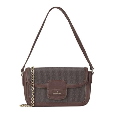 Lavie Mono Quad Synthetic Zipper Closure Women's Sling Bag (CHOCOLATE, MEDIUM)