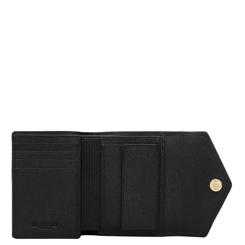 Da Milano Premium Leather Wallet for Women | Multi Compartment Travel Wallet - Black