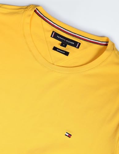 Tommy Hilfiger Men's Short Sleeve Slim Fit T-Shirt,Warm Yellow,S