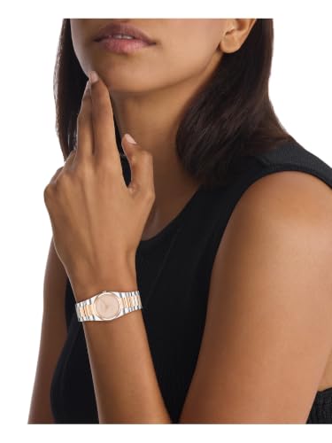 Calvin Klein Ck Unite Qtz Basic Slim Carnation Gold Tonneau Dial Women's Watch- 25100124