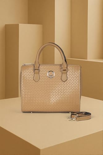 Allen Solly textured handheld bag with detachable strap