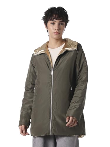 ONLY Women's Solid Regular Fit Green Jacket