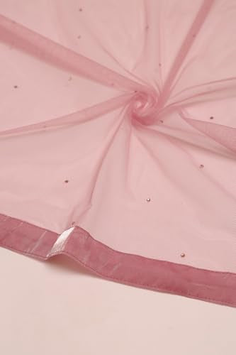 Soch Women's Organza Floor Length Gown (OWA5CD22582_Pink