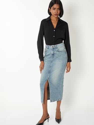 Max Women Solid Shirt (Black_L)