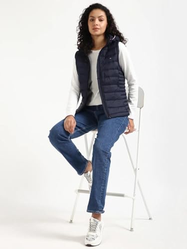 Tommy Hilfiger Women's A-Line Coat (76J5330_Blue_L)