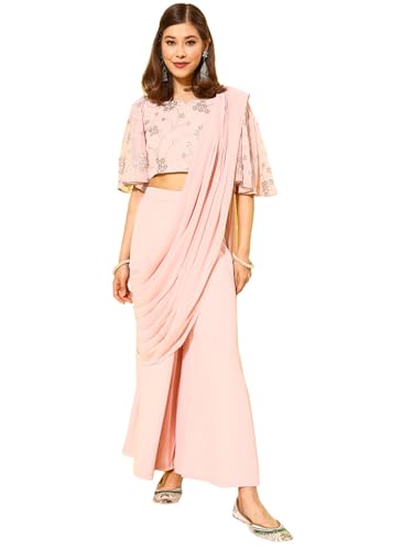 Libas Women's Georgette Saree (34448_Pink)