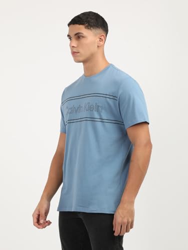 Calvin Klein Jeans Men's Regular Fit T-Shirt (40IC818422 Blue