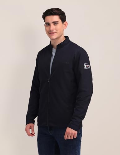U.S. POLO ASSN. Mens Full Sleeve Transitional Jacket (USJCKS0654_NAVY_S)