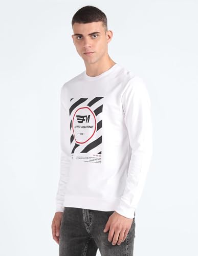Crew Neck Brand Print Sweatshirt