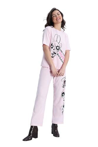 Zivame Power Puff Knit Cotton Loungewear Set-Barely Pink, S