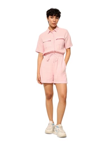 ONLY Women's Regular Fit Pink Jumpsuit