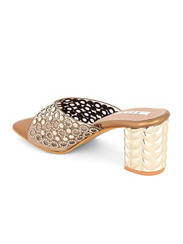 ELLE Women Fashion Sandal,Antique,UK-7