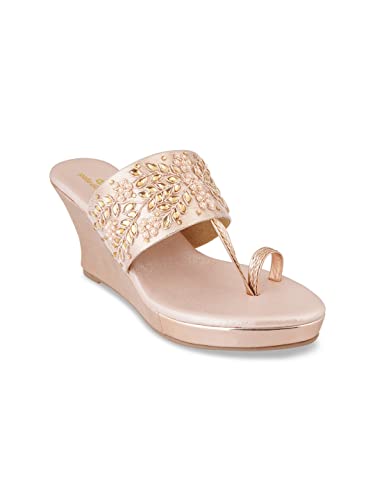 pelle albero Rose Gold-Toned Embellished Wedges PA-GF-07_SULTAN