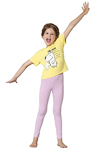 Van Heusen Girls Ultra Soft T-Shirt - Power Plus Cotton Spandex - Crew Neck, Short Sleeve_56401_Snap Dragon_7-8 Years