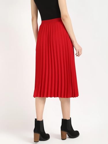 Regular Fit Solid High Rise Skirt