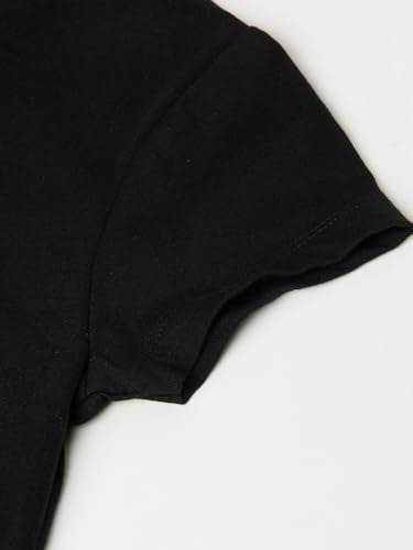 Max Girls Printed T-Shirt (Black_10-12 Y)